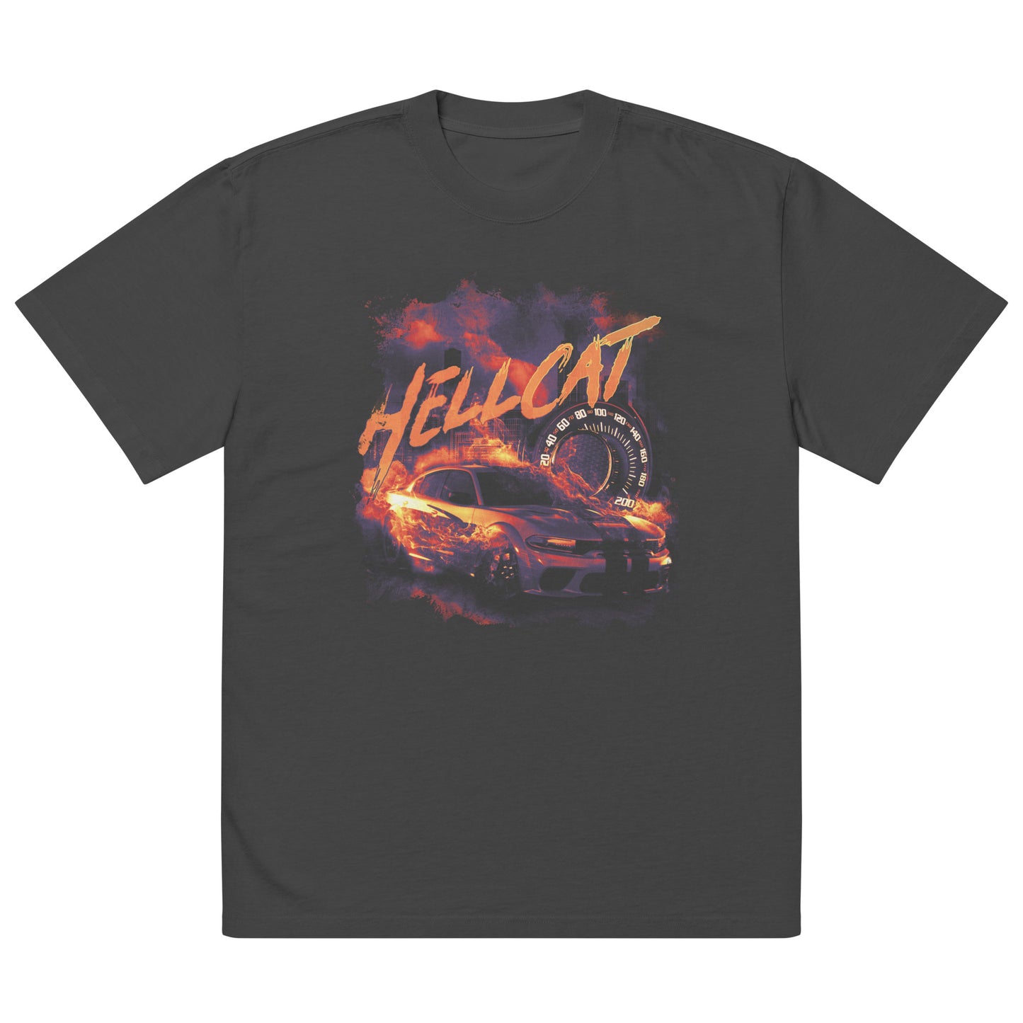 Dodge Charger Hellcat - Oversized faded t-shirt