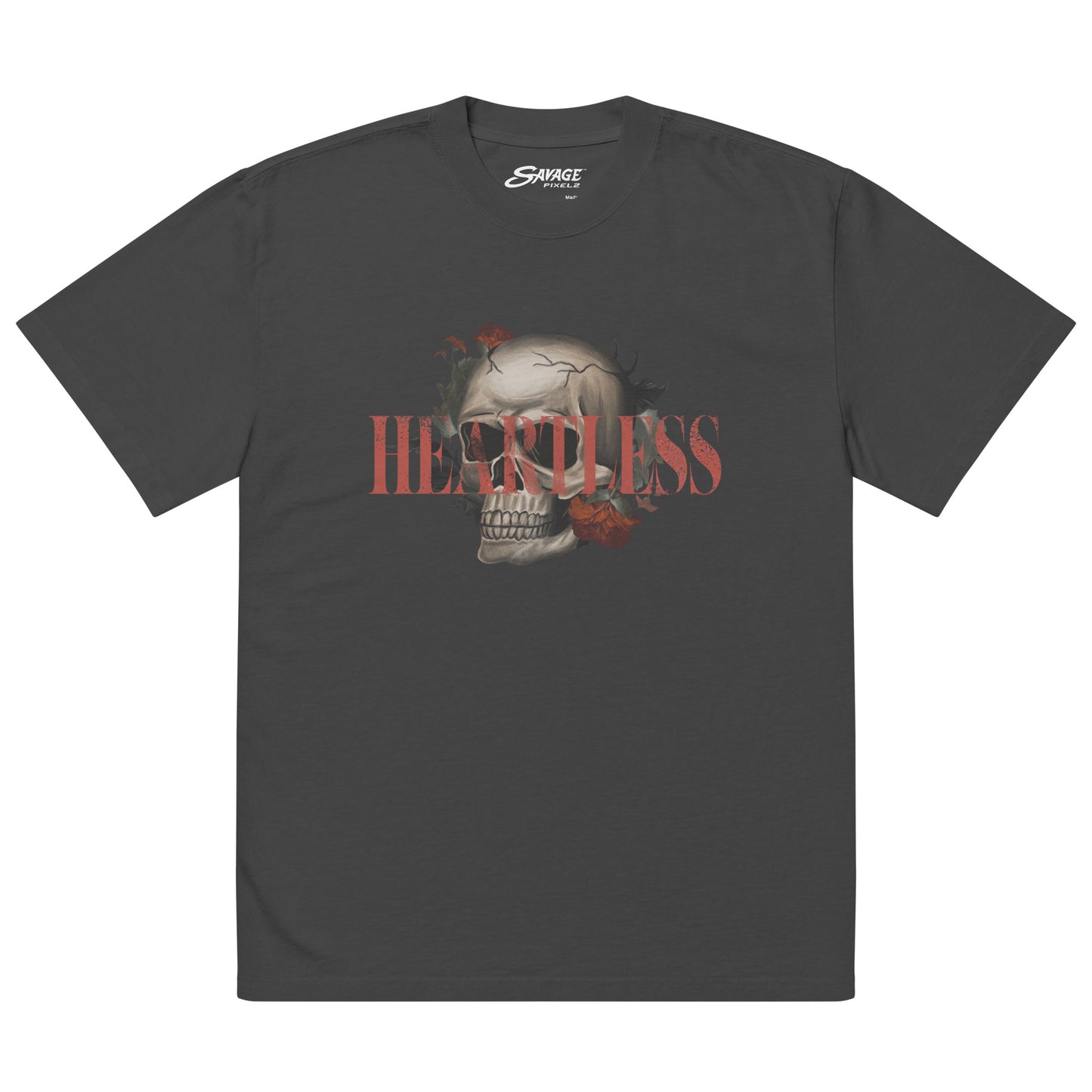 HEARTLESS - Oversized faded t-shirt