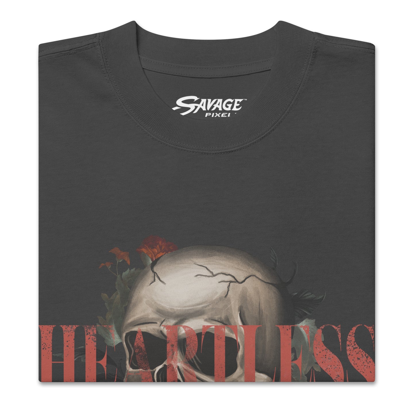 HEARTLESS - Oversized faded t-shirt