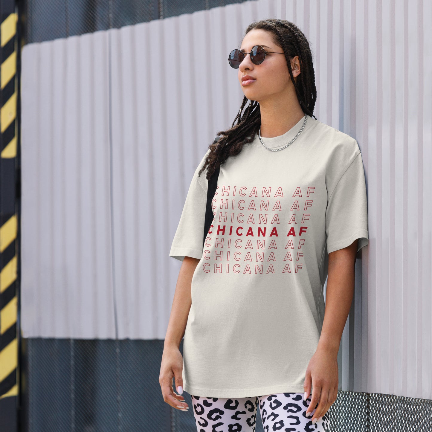 Chicana AF - Oversized faded t-shirt