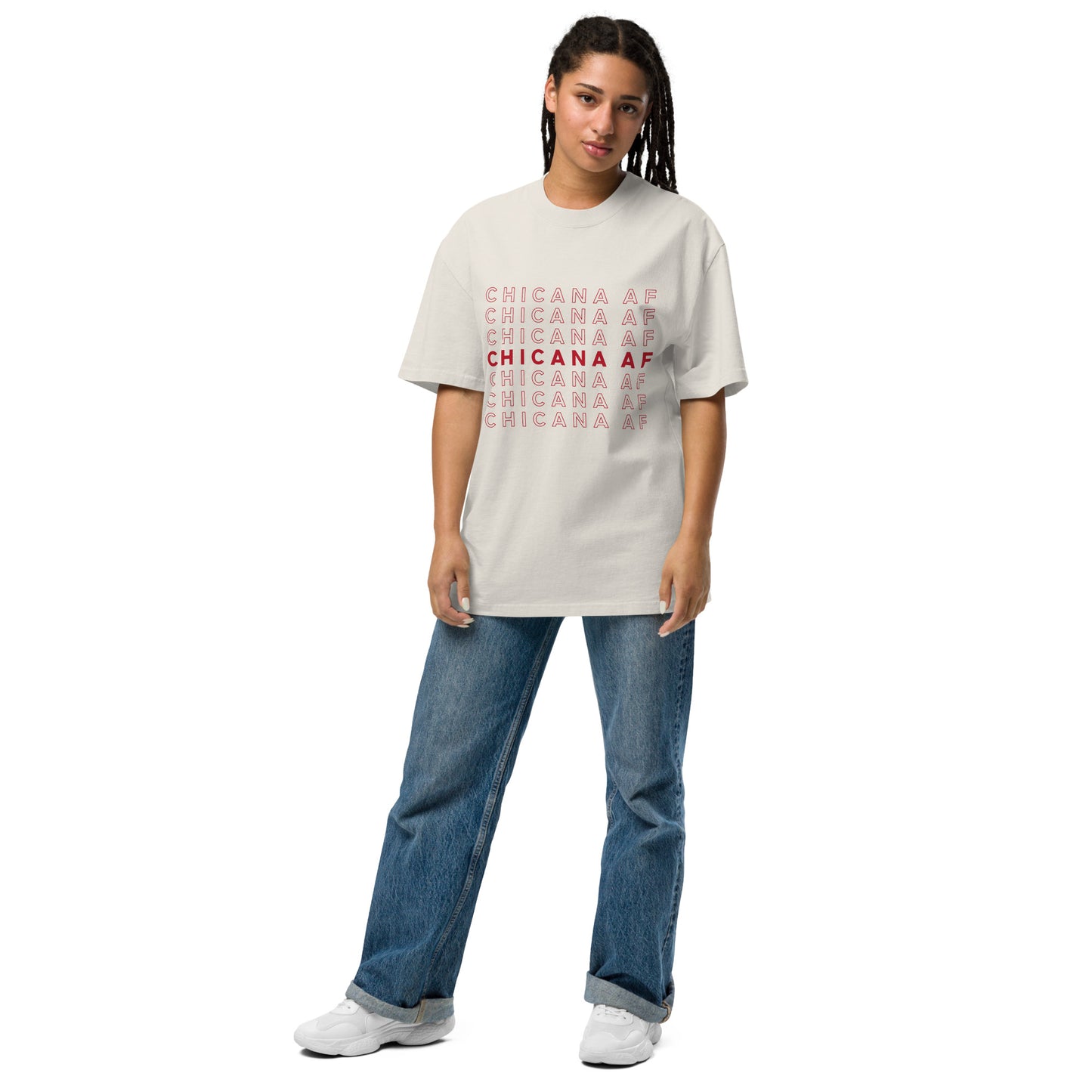 Chicana AF - Oversized faded t-shirt